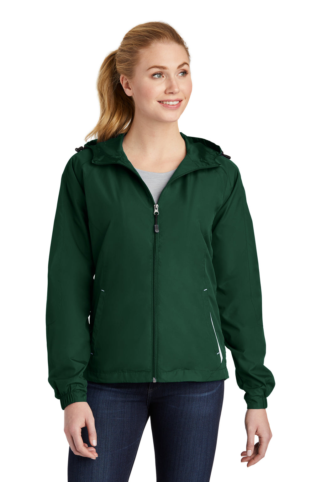 Sport-Tek® Women's Colorblock Hooded Raglan Jacket LST76
