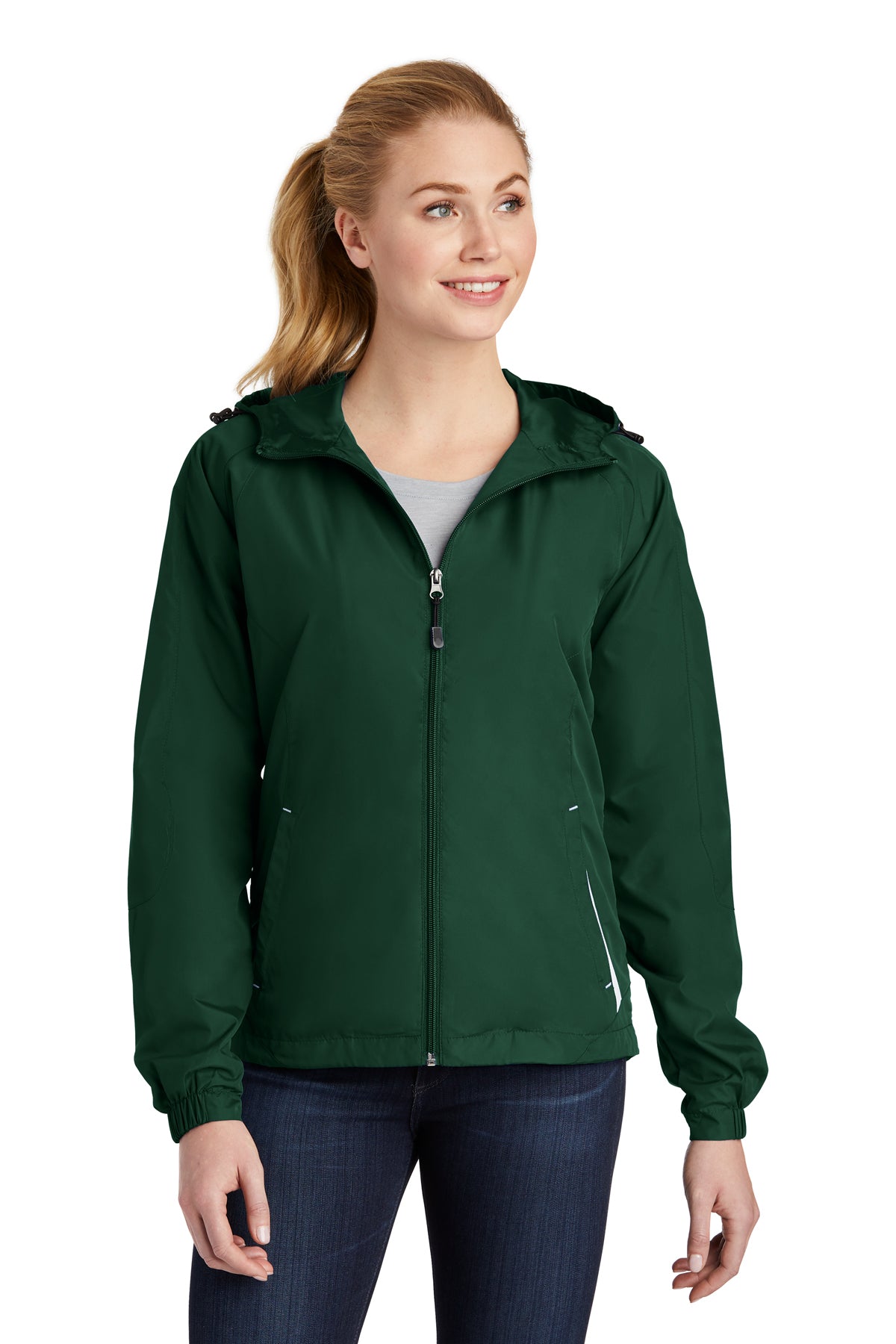 Sport-Tek® Women's Colorblock Hooded Raglan Jacket LST76