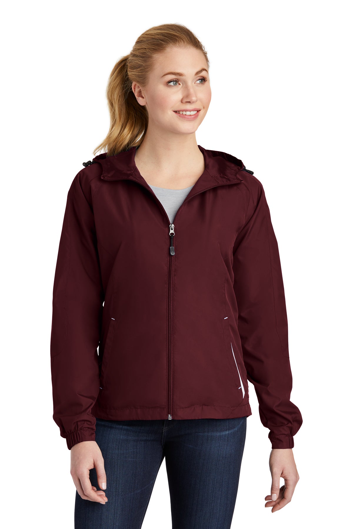 Sport-Tek® Women's Colorblock Hooded Raglan Jacket LST76