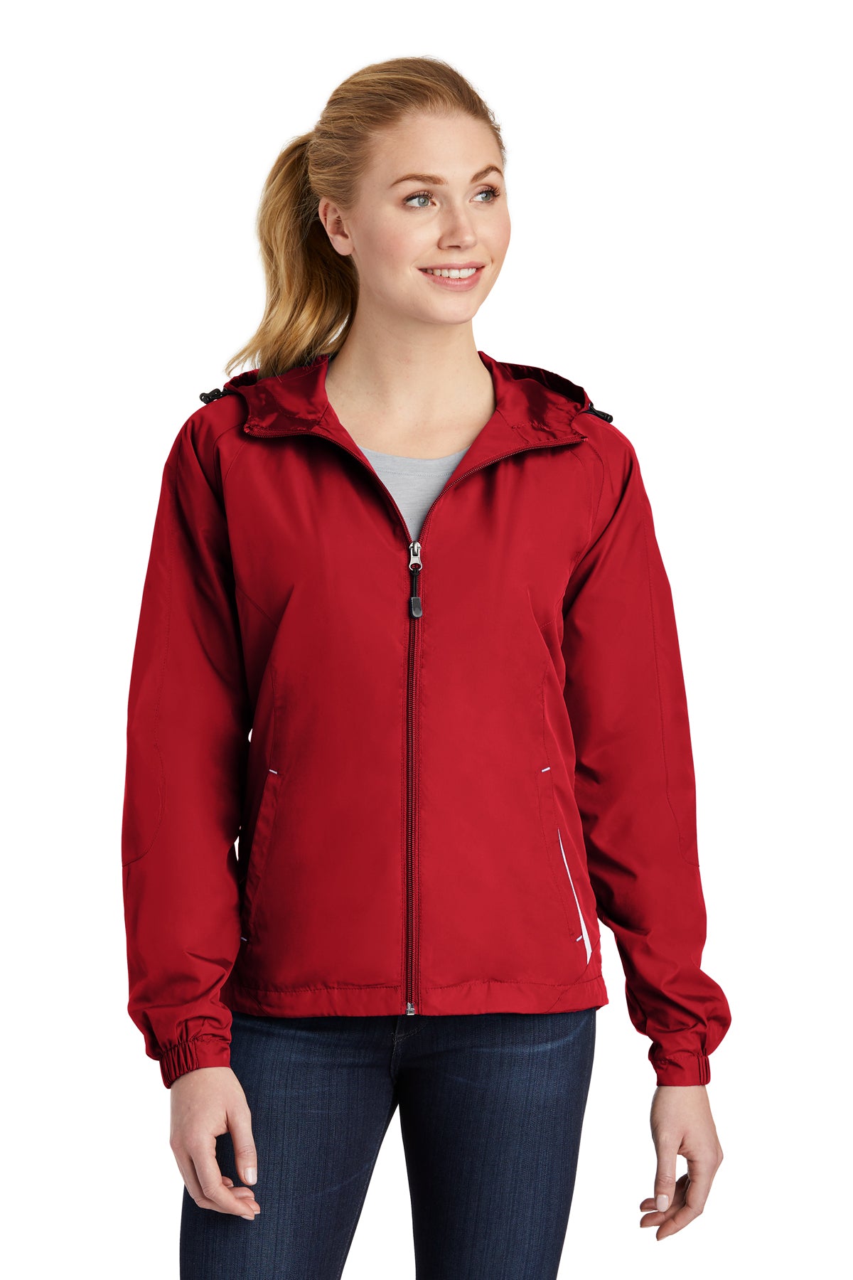 Sport-Tek® Women's Colorblock Hooded Raglan Jacket LST76