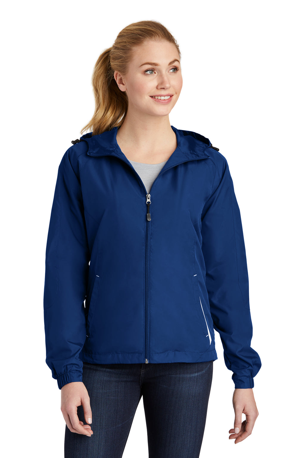 Sport-Tek® Women's Colorblock Hooded Raglan Jacket LST76