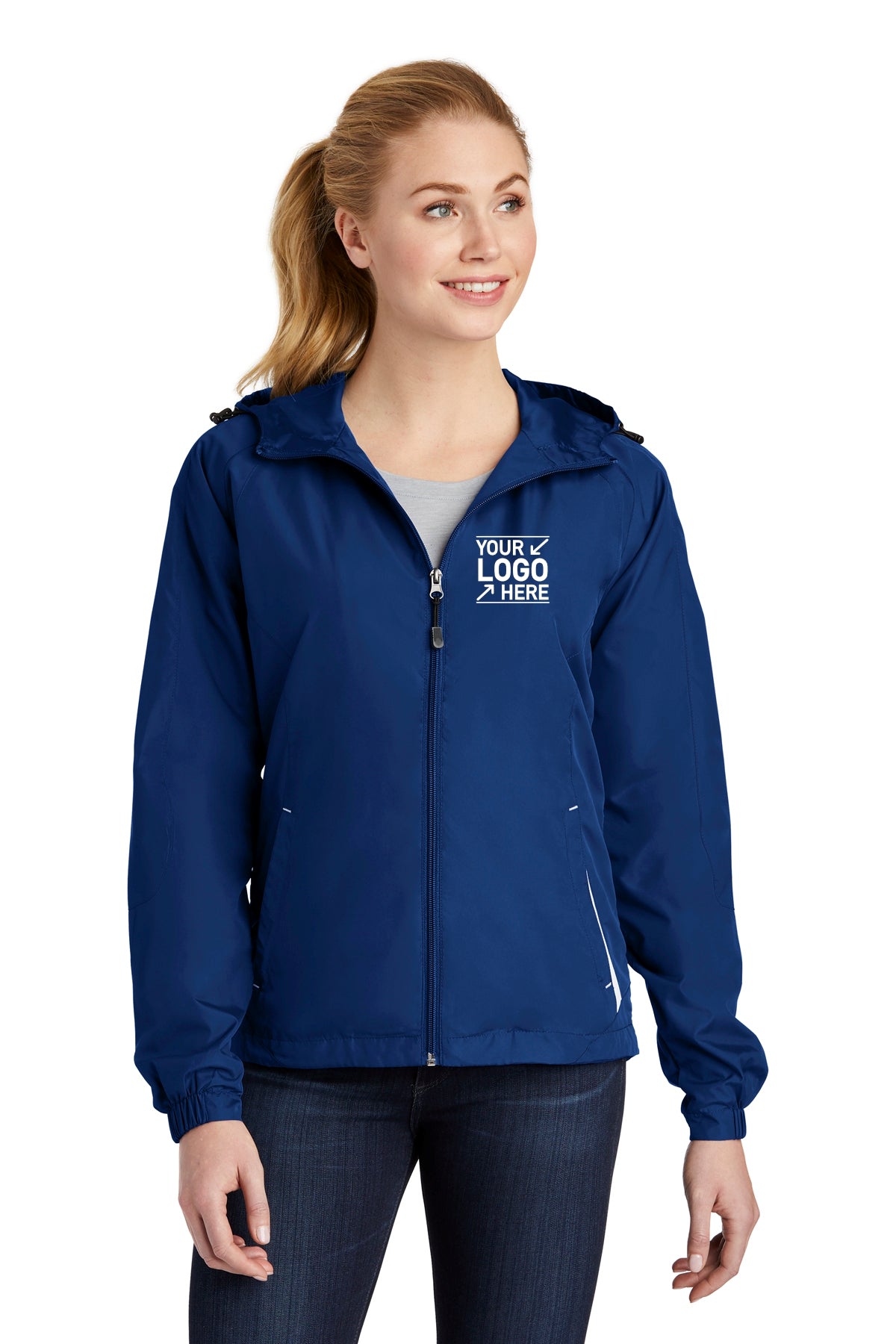 Sport-Tek® Women's Colorblock Hooded Raglan Jacket LST76