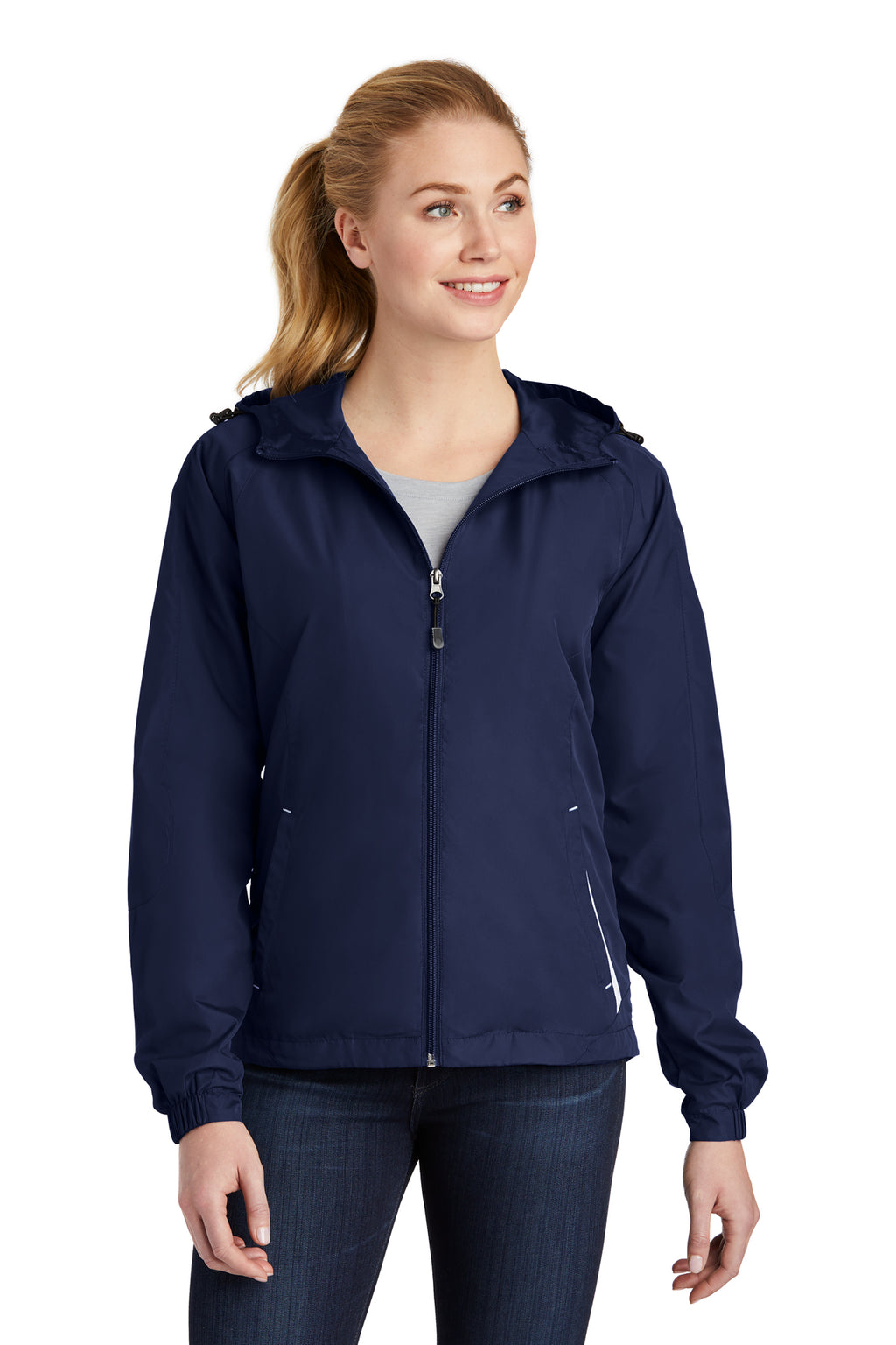 Sport-Tek® Women's Colorblock Hooded Raglan Jacket LST76
